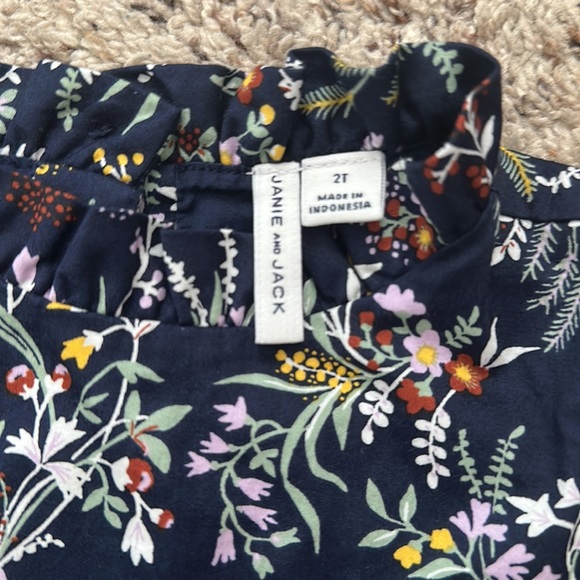 Janie and Jack Floral Ruffle Trim Jumpsuit size 2T - Picture 6 of 6